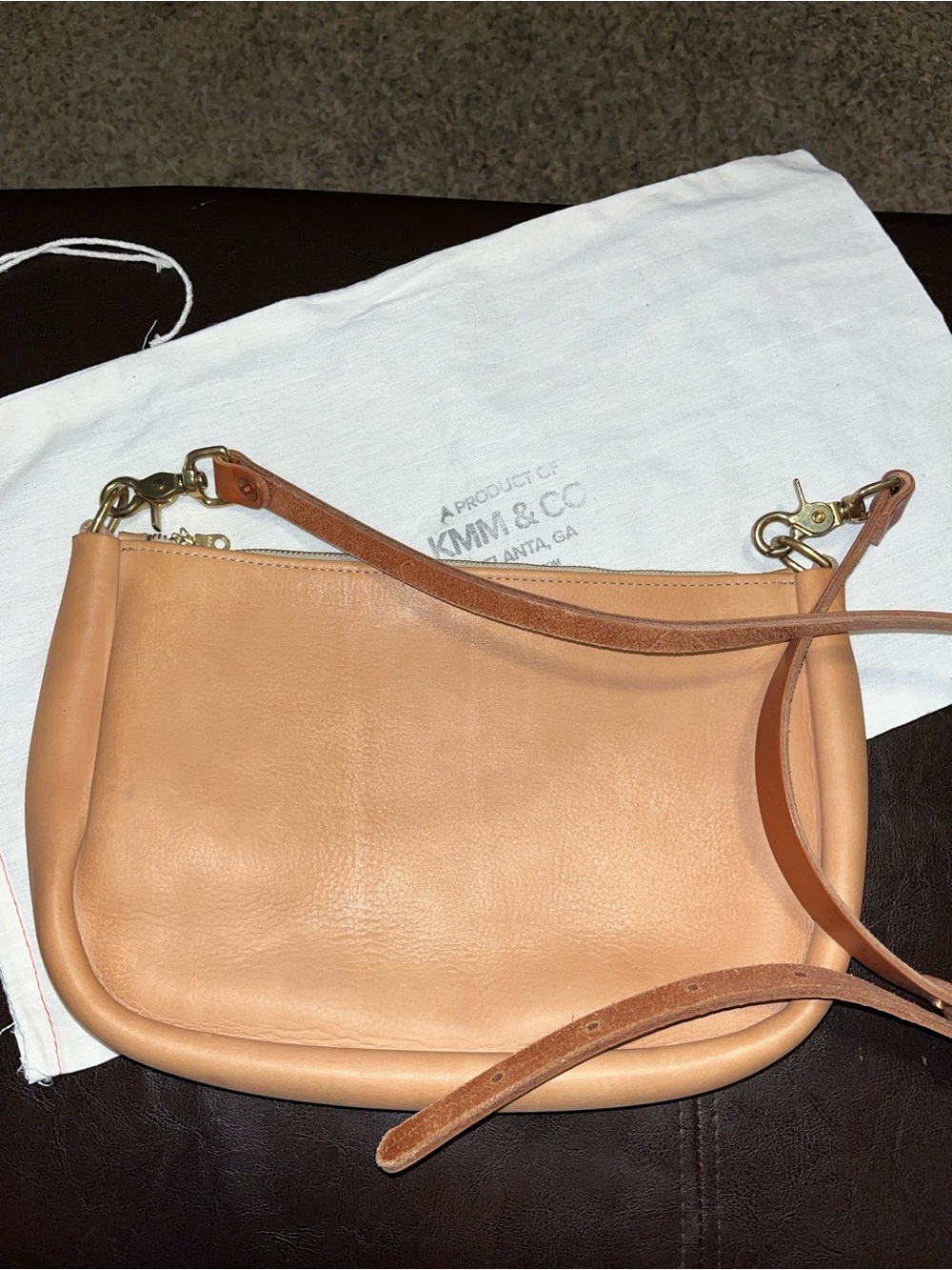 Tan Leather Crossbody Bag